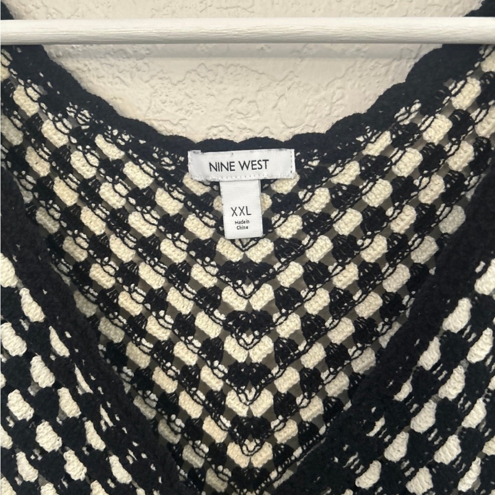 Nine West Black and‎ White Knit Top Dress size XXL - Picture 2 of 4
